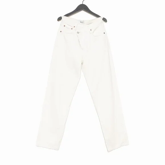 Agolde Criss Cross Upsized Organic Cotton Jean in Paste Off White Ivory - XS 24 - Picture 4 of 16